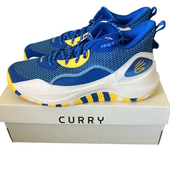 Under Armour Curry Basketball Shoes Blue and White Size 9.5 main image 4